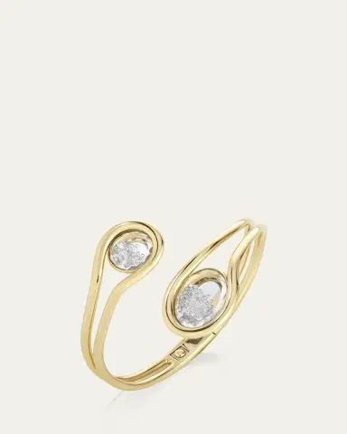 MORITZ GLIK 18K Yellow Gold Cascavel Open Bracelet with Diamonds and Kaleidoscope Shakers | Thumbnail 2