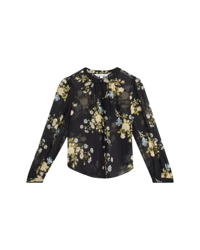 Veronica Beard Ashlynn Floral Silk Blouse
