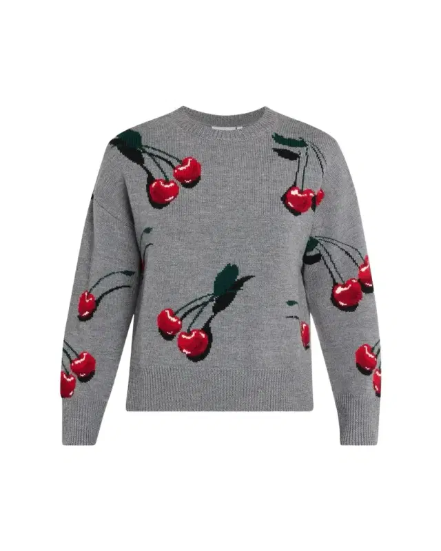 Monse Multi Cherry Wool Crewneck Sweater