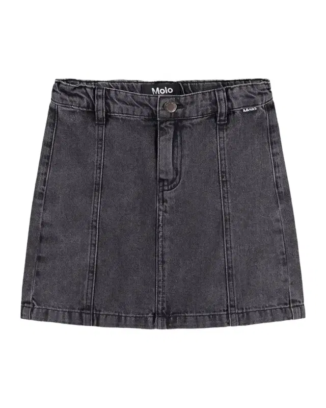 Molo Girl 's Bellamy Bow-Embellished Denim Skirt, Size 7-14