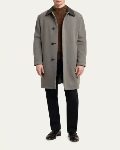 Brioni Men's Black Denim Slim Five-Pocket Pants | Thumbnail 2