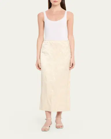 FFORME Mena Cotton-Blend Crinkled Straight Skirt | Thumbnail 2 FFORME Mena Cotton-Blend Crinkled Straight Skirt | Thumbnail 2