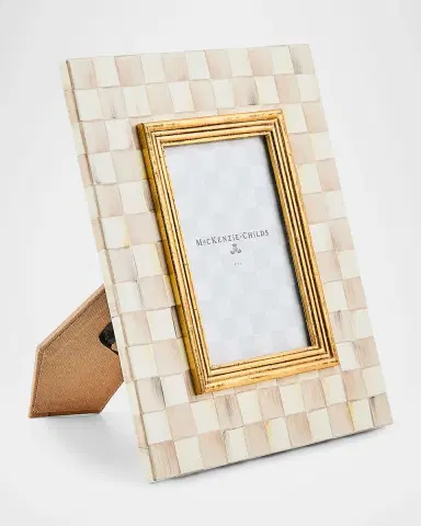 MacKenzie-Childs Mocha Check Frame, 4" x 6" | Thumbnail 2