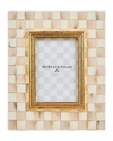MacKenzie-Childs Mocha Check Frame, 4" x 6" | Thumbnail 1