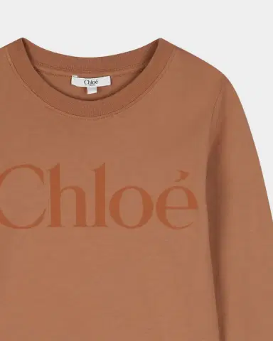 Chloe Girl 's Logo-Print Long-Sleeve T-Shirt, Size 8-14 | Thumbnail 3