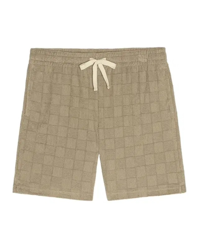 Rails Men 's Nova Terry Diamond-Jacquard Drawstring Shorts