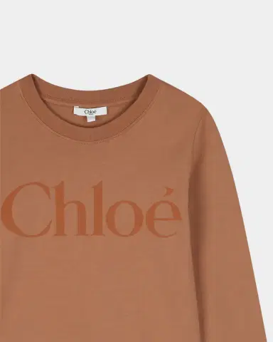 Chloe Girl 's Logo-Print Long Sleeve T-Shirt, Size -6 | Thumbnail 3