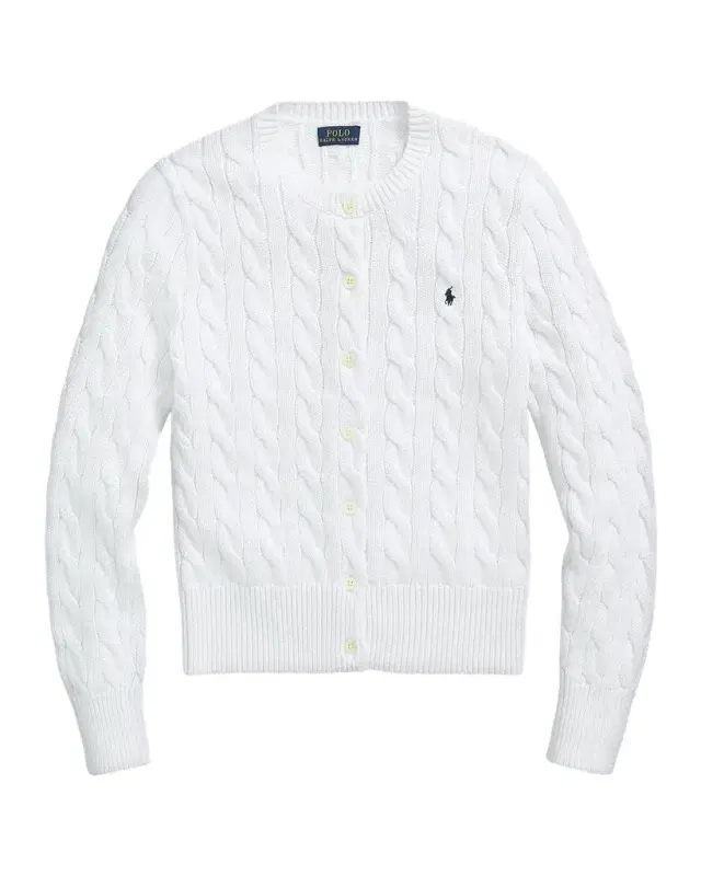 Polo Ralph Lauren Cable-Knit Cotton Crewneck Cardigan