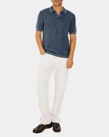 RAILS Men's Baker Sunfaded Johnny Collar Polo Shirt | Thumbnail 2 RAILS Men's Baker Sunfaded Johnny Collar Polo Shirt | Thumbnail 2