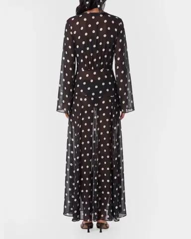 N/NICHOLAS Marella Polka Dot Sheer Maxi Dress | Thumbnail 3 N/NICHOLAS Marella Polka Dot Sheer Maxi Dress | Thumbnail 3