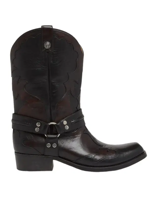 Versace Men 's Nubuck Leather Western Boots
