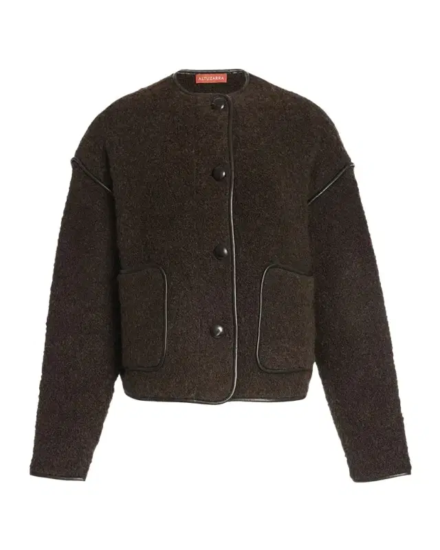 Altuzarra Irving Single-Breasted Alpaca Boucle Jacket