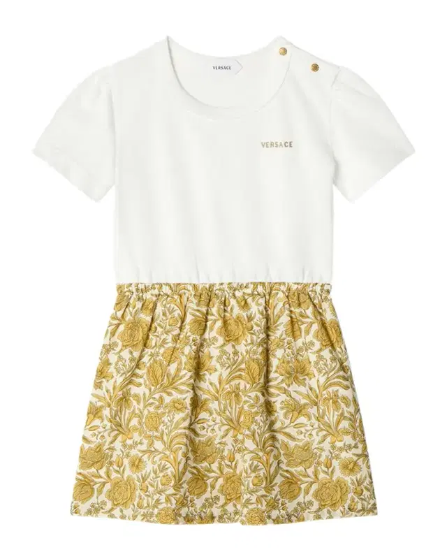 Versace Girl 's Embroidered Cotton Pique Poplin Dress, Size 12M-3