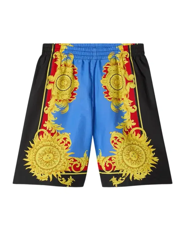 Versace Boy 's The Sun Printed Cotton Poplin Shorts, Size 4-14