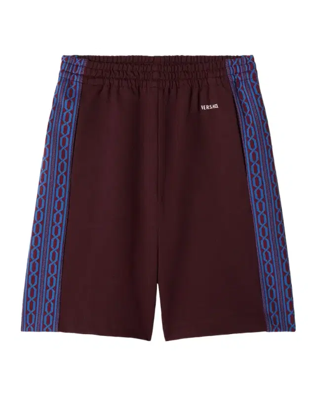 Versace Boy 's Embroidered-Logo Punto Milano Shorts, Size 4-14
