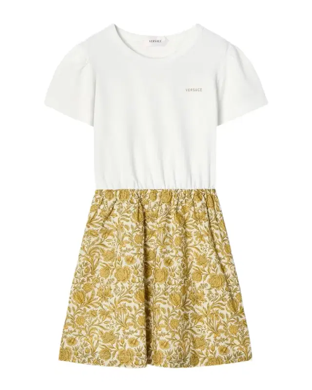 Versace Girl 's Embroidered Cotton Pique Poplin Dress, Size 4-