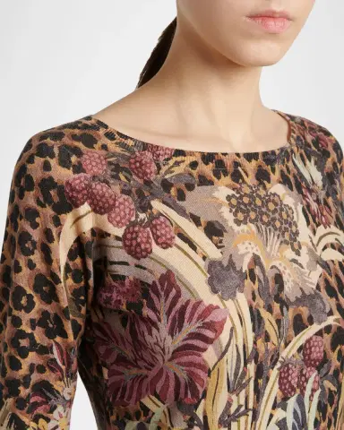 Etro Paisley-Print Silk-Cashmere Crewneck Sweater | Thumbnail 5