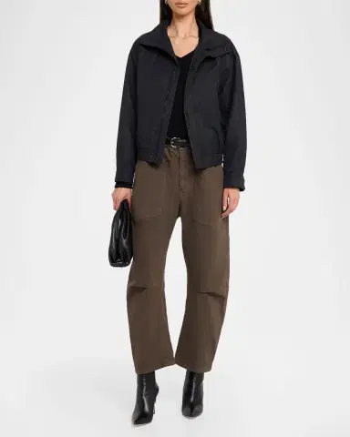 Nili Lotan Klaire Cotton-Blend Bomber Jacket | Thumbnail 2 Nili Lotan Klaire Cotton-Blend Bomber Jacket | Thumbnail 2