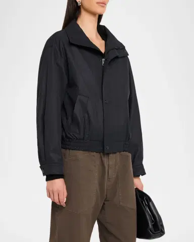 Nili Lotan Klaire Cotton-Blend Bomber Jacket | Thumbnail 4 Nili Lotan Klaire Cotton-Blend Bomber Jacket | Thumbnail 4