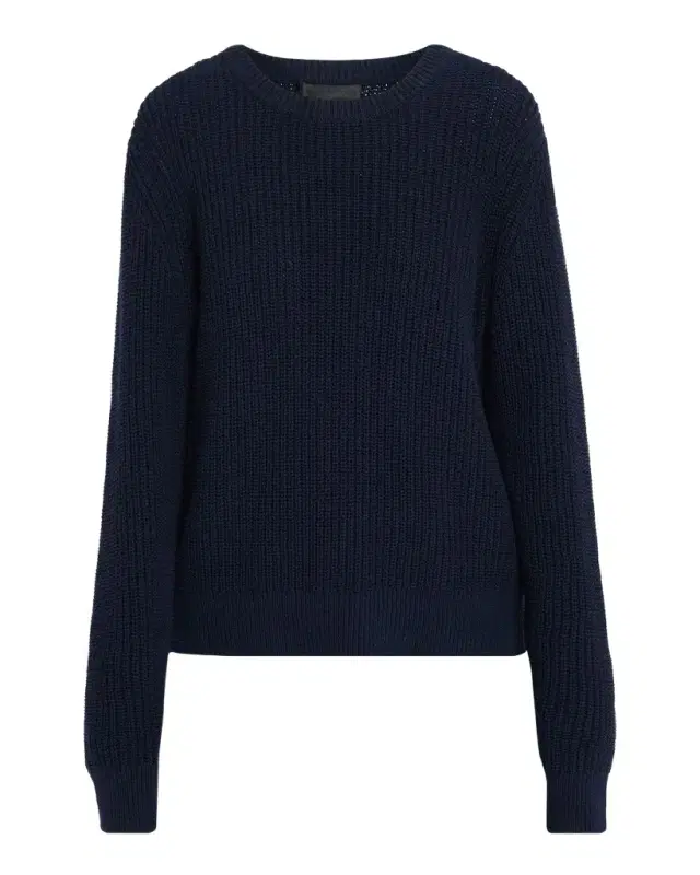 Nili Lotan Tarik Cotton-Silk English Rib Crewneck Sweater