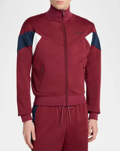 Alexander McQueen Men's Technical Loopback Chevron Track Jacket | Thumbnail 4 Alexander McQueen Men's Technical Loopback Chevron Track Jacket | Thumbnail 4