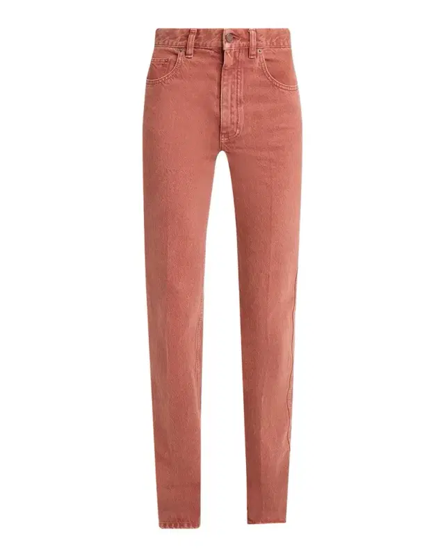 Chloe Mid-Rise Denim Straight-Leg Jeans