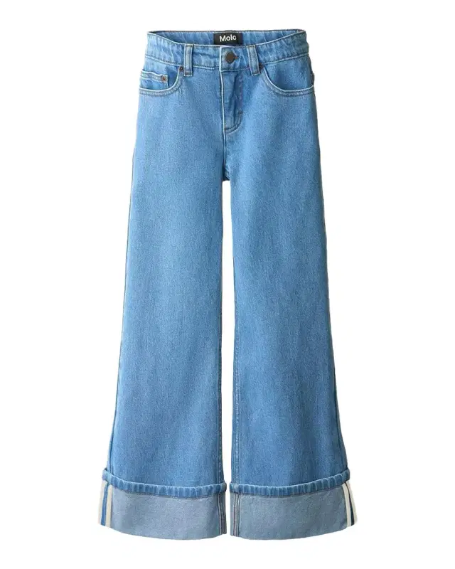 Molo Girl's Aleen Wide-Leg Jeans, Size 4-7