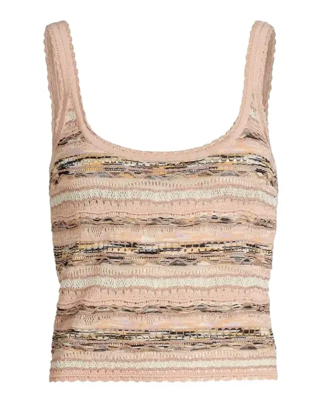 Ulla Johnson Clotilde Wavy Knit Tank Top