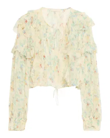 Ulla Johnson Delfina Long-Sleeve Silk Chiffon Blouse | Thumbnail 1