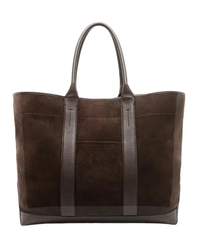 TOM FORD Men 's Large Suede Tote Bag