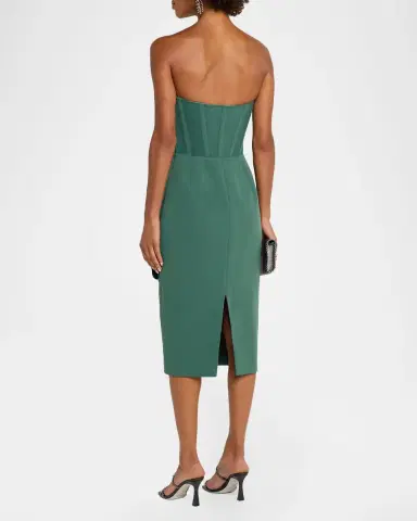 HELSI Kaia Strapless Floral Applique Midi Sheath Dress | Thumbnail 3 HELSI Kaia Strapless Floral Applique Midi Sheath Dress | Thumbnail 3