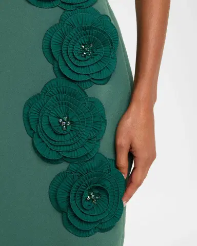 HELSI Kaia Strapless Floral Applique Midi Sheath Dress | Thumbnail 5 HELSI Kaia Strapless Floral Applique Midi Sheath Dress | Thumbnail 5