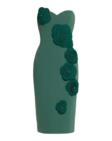 HELSI Kaia Strapless Floral Applique Midi Sheath Dress | Thumbnail 1 HELSI Kaia Strapless Floral Applique Midi Sheath Dress | Thumbnail 1