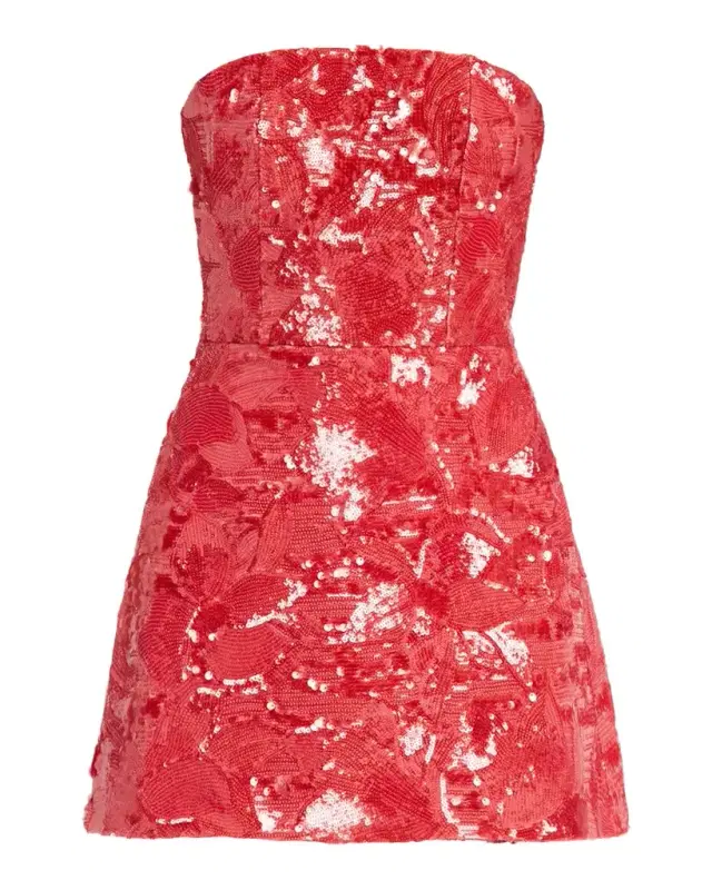 HELSI Linda Strapless Floral Sequin A-Line Mini Dress