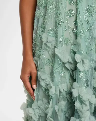 HELSI Alice Beaded Floral Strapless Dress | Thumbnail 5