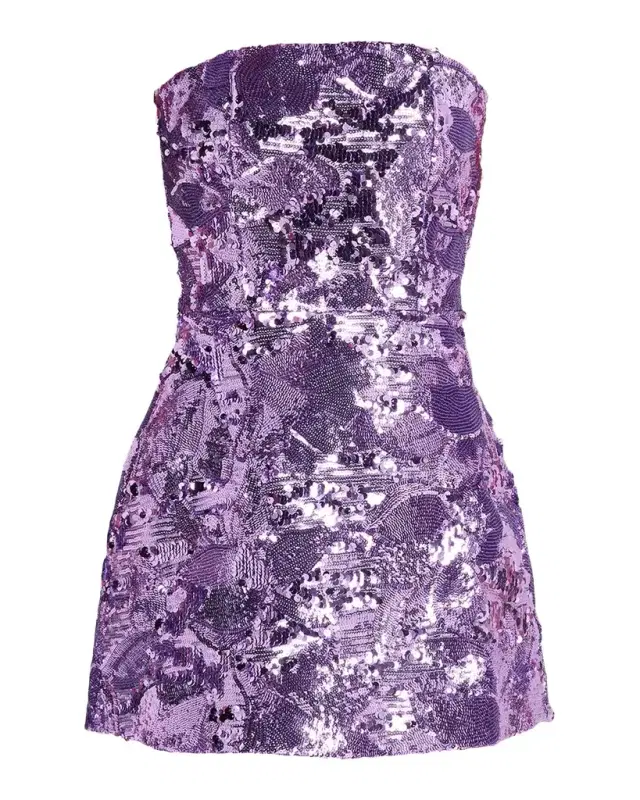 HELSI Linda Strapless Floral Sequin A-Line Mini Dress