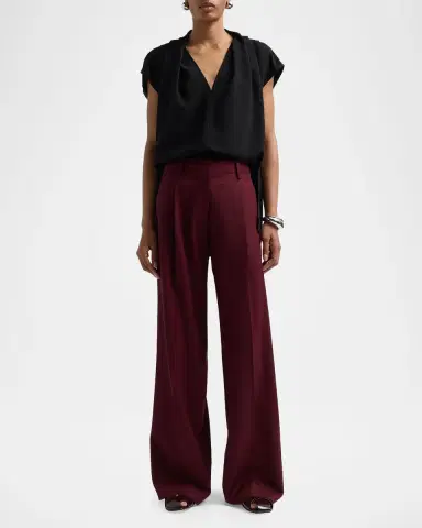 Proenza Schouler White Label Halima Wool Gabardine Pants | Thumbnail 2 Proenza Schouler White Label Halima Wool Gabardine Pants | Thumbnail 2