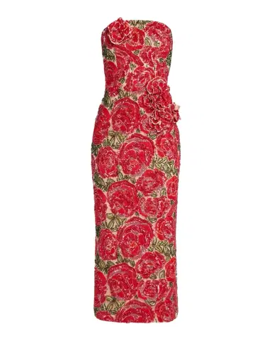 HELSI Victoria 3D Strapless Floral Sequin Gown | Thumbnail 1