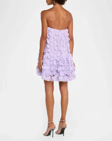 HELSI Bianca Embroidered Strapless 3D Floral Mini Dress | Thumbnail 3 HELSI Bianca Embroidered Strapless 3D Floral Mini Dress | Thumbnail 3