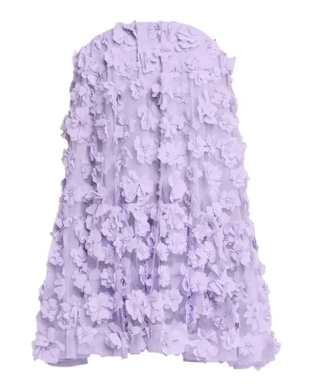 HELSI Bianca Embroidered Strapless 3D Floral Mini Dress