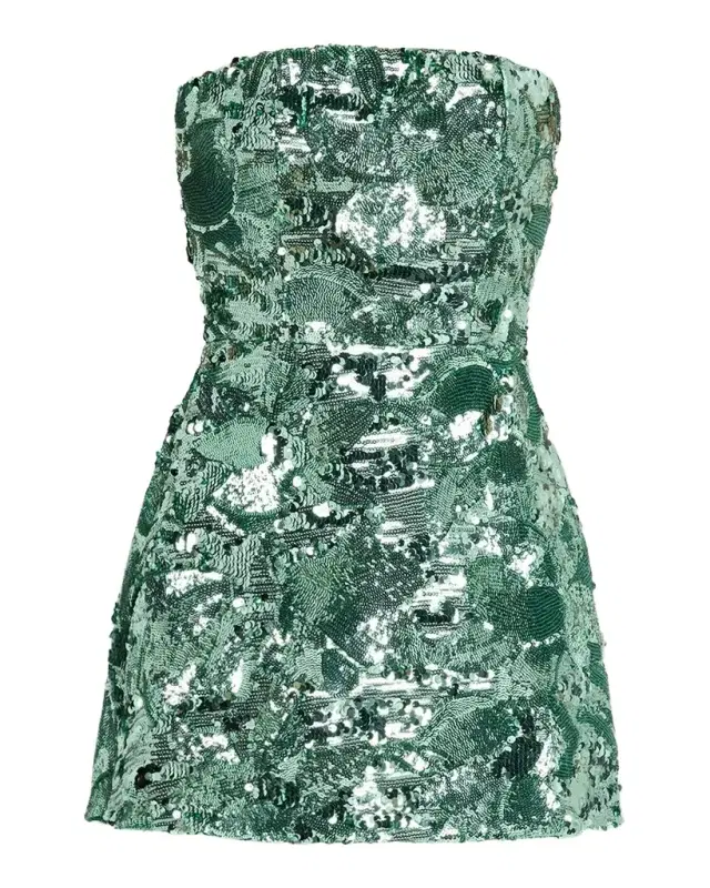 HELSI Linda Strapless Floral Sequin A-Line Mini Dress