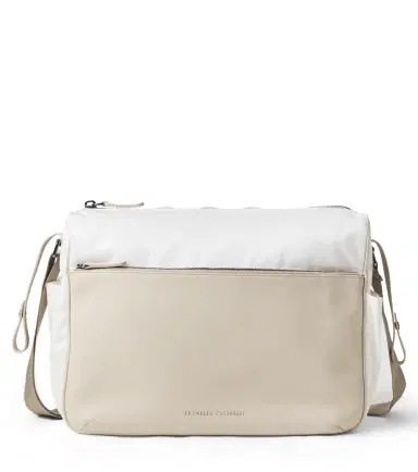 BRUNELLO CUCINELLI KIDS Leather changing pad and diaper bag | Thumbnail 1 BRUNELLO CUCINELLI KIDS Leather changing pad and diaper bag | Thumbnail 1