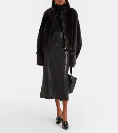 Nour Hammour Elisse leather pencil skirt | Thumbnail 4