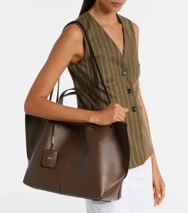 Max Mara Large leather tote bag | Thumbnail 6