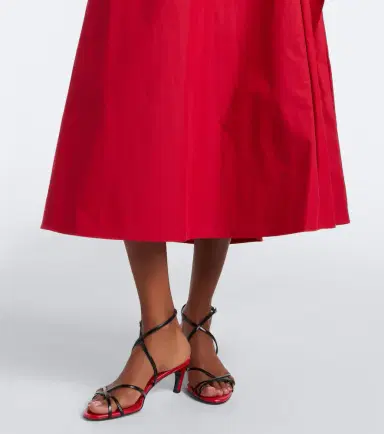 Proenza Schouler Reign ruffled cotton-blend midi dress | Thumbnail 4