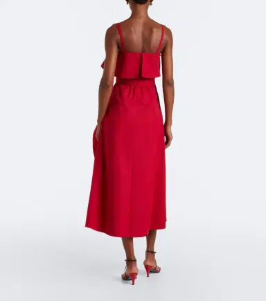 Proenza Schouler Reign ruffled cotton-blend midi dress | Thumbnail 5