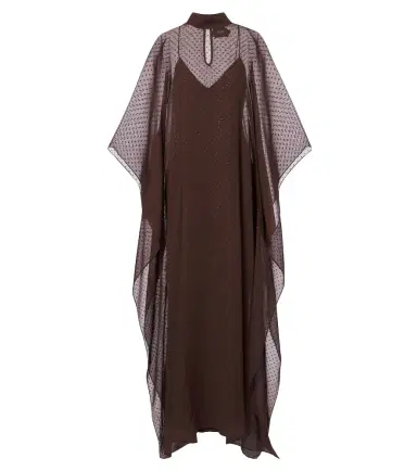 Taller Marmo Muscat silk crêpe fil coupé kaftan | Thumbnail 1 Taller Marmo Muscat silk crêpe fil coupé kaftan | Thumbnail 1