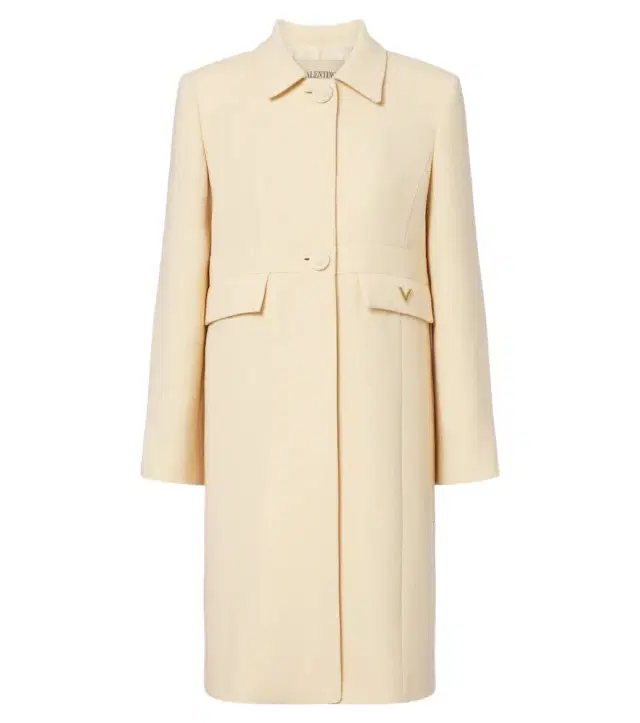 Valentino VGold virgin wool crêpe coat