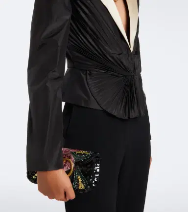 Valentino Plissé silk taffeta blazer | Thumbnail 6 Valentino Plissé silk taffeta blazer | Thumbnail 6