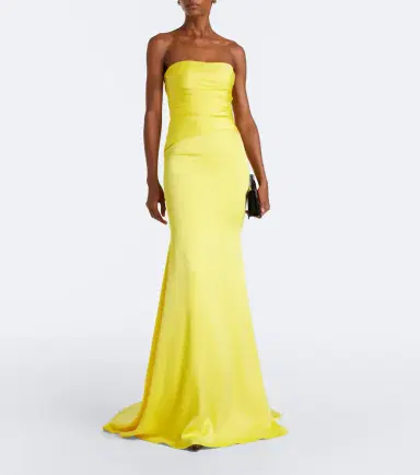 Alex Perry Satin crêpe bustier gown | Thumbnail 3